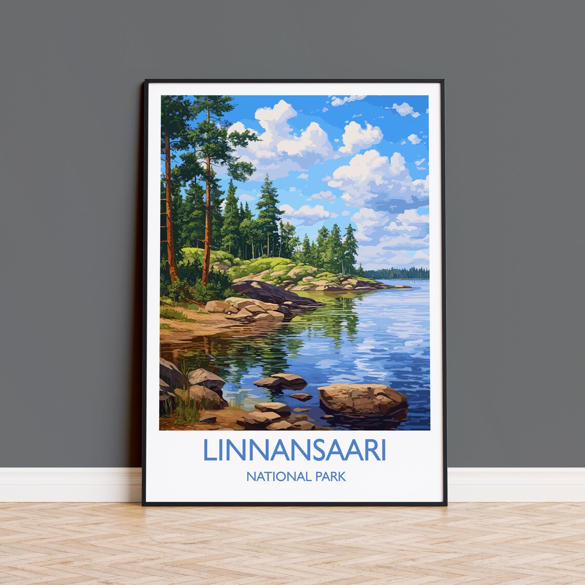 Linnansaari National Park Finnish Lakeland Pine Forest Art Poster