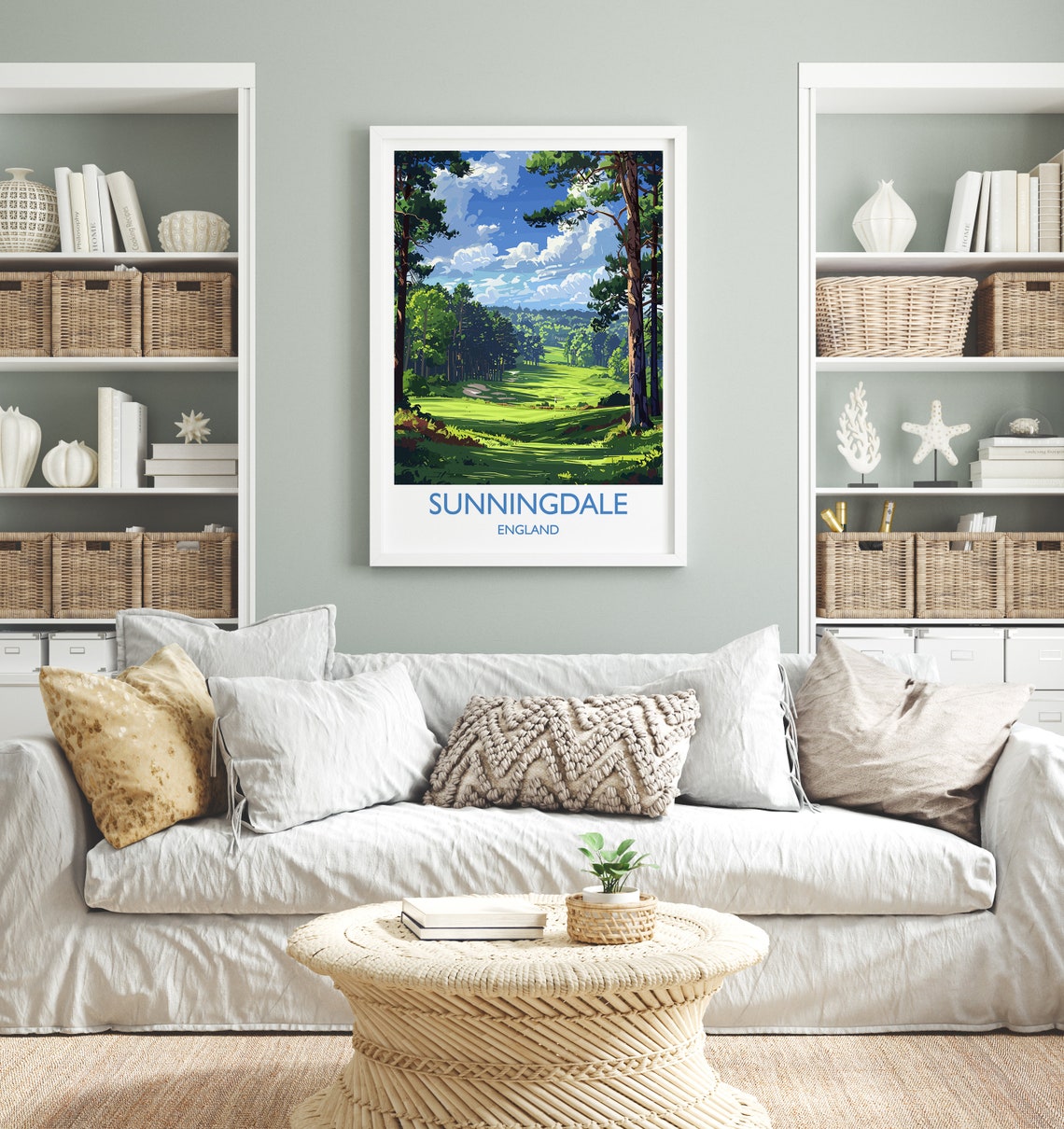 Sunningdale England Golf Course Pine Forest Fairway Travel Poster - Image 4