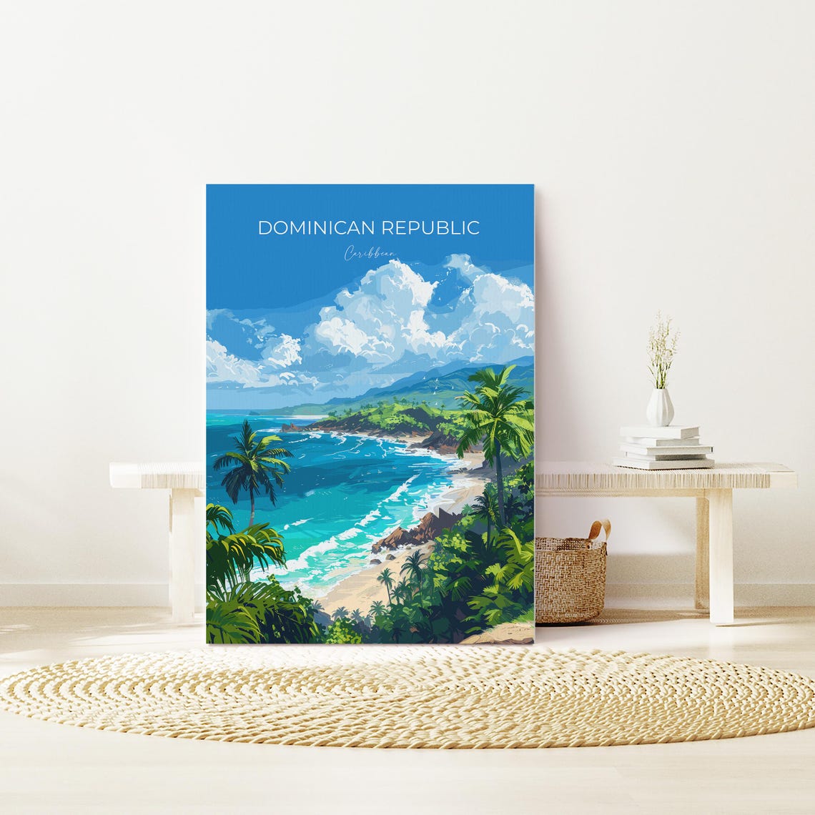Dominican Republic Travel Poster Travel Print Of Dominican Republic Dominican Republic Art Lovers Gift Caribbean Gift Wall Art Print - Image 2