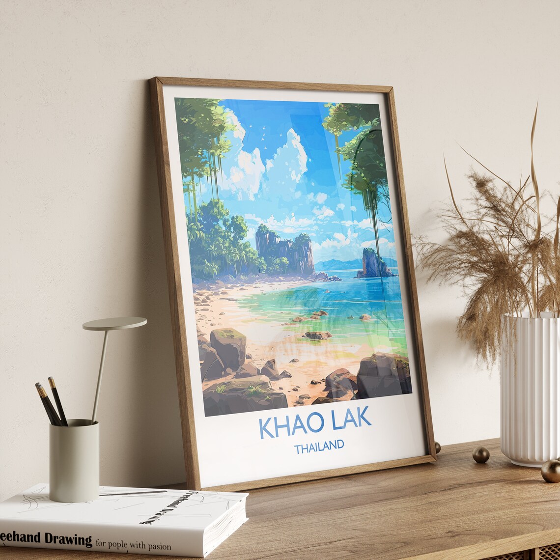 Khao Lak Travel Poster, Thailand Place Print - Image 3