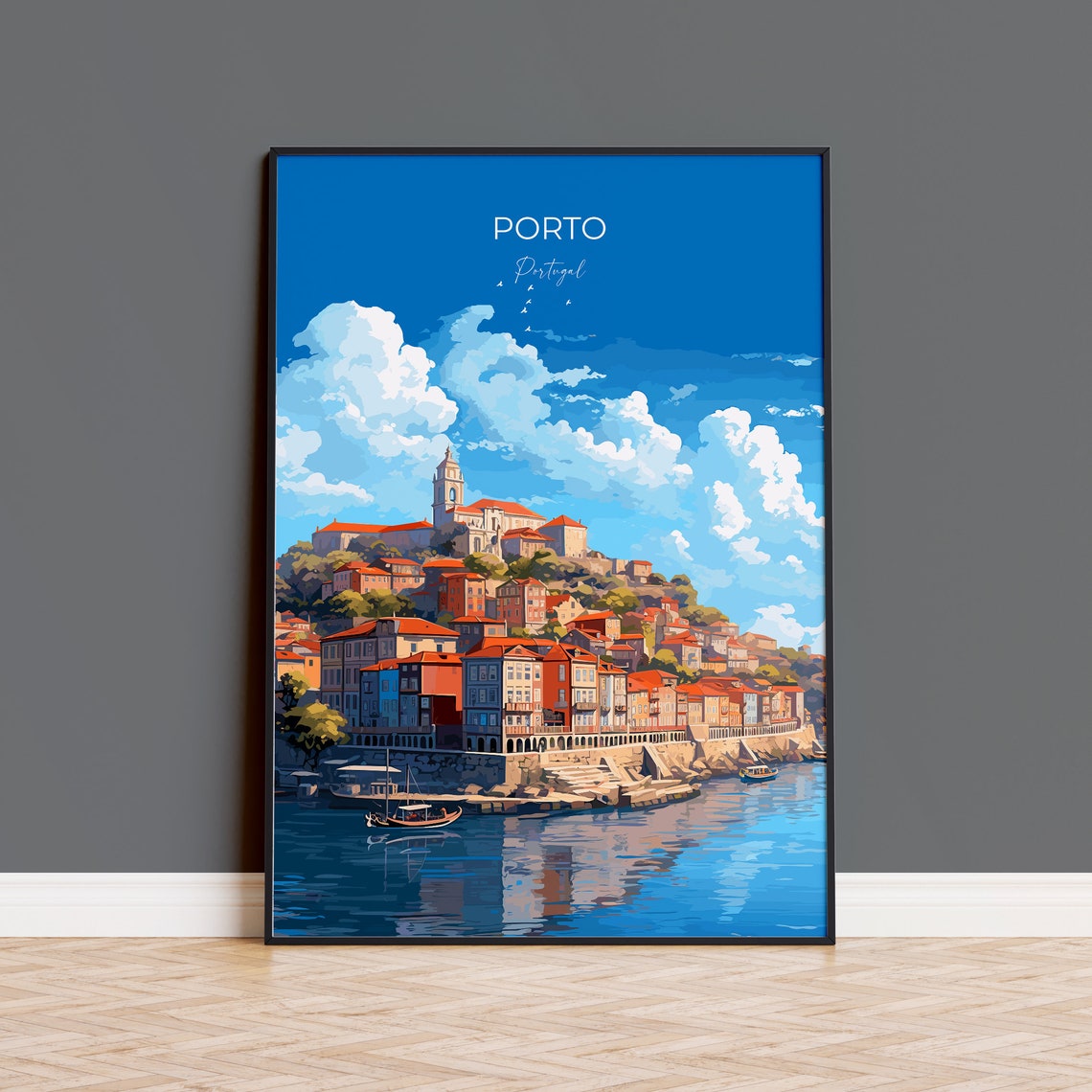 Porto Poster Travel Print Of Porto Portugal Porto Art Gift Portugal Wall Art