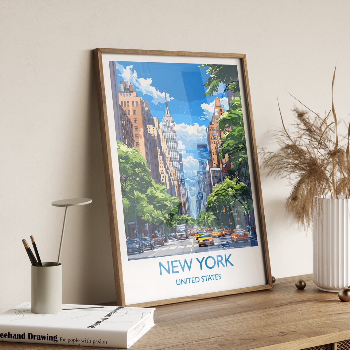 New York United States Empire State Building Street Travel Print - Image 2