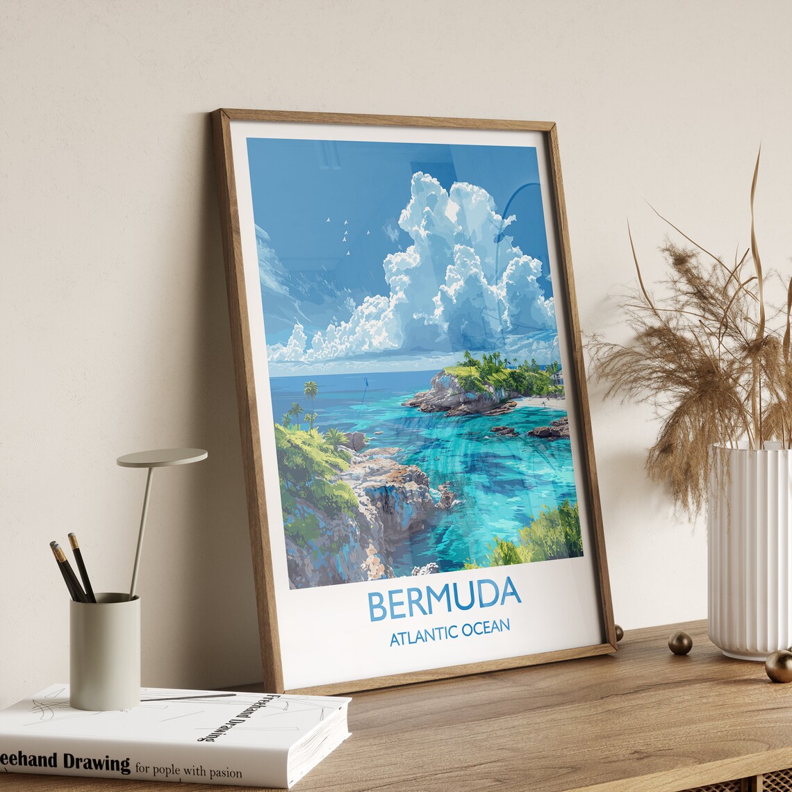 Bermuda Travel Poster, Atlantic Ocean Wall Art - Image 3