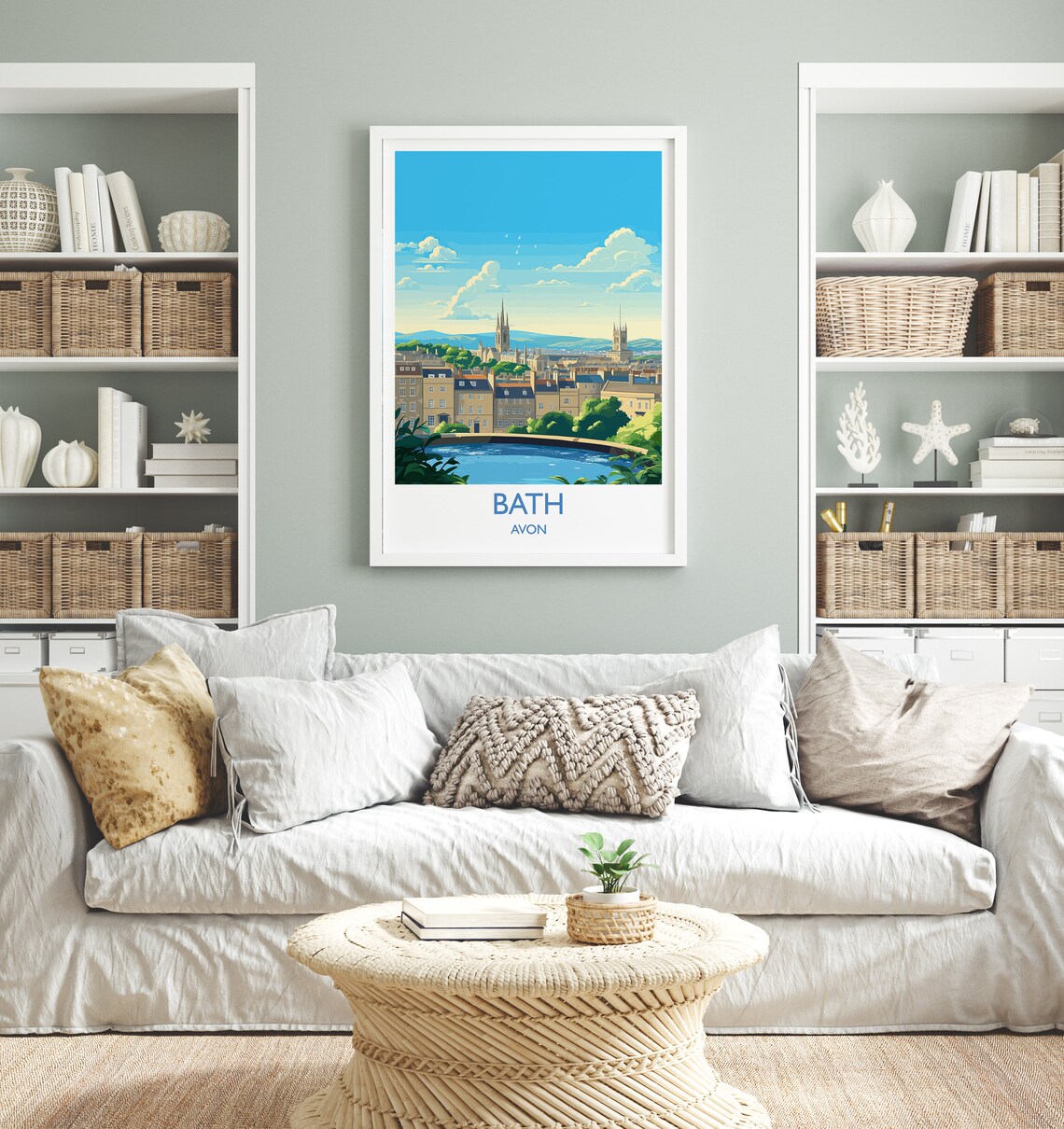 Bath Avon Georgian Crescents Abbey Skyline View Travel Poster - Image 4