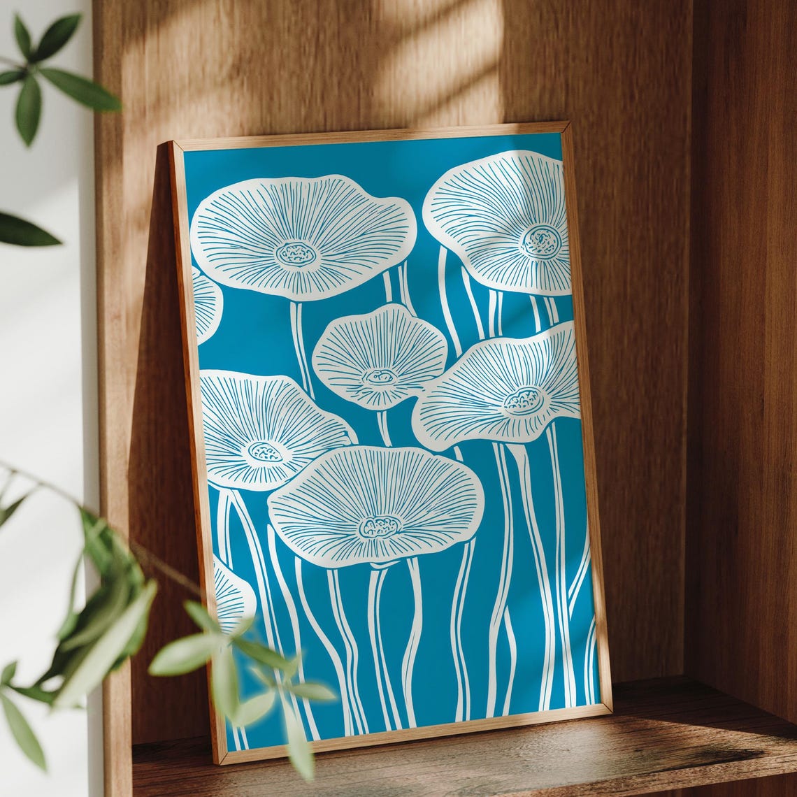 Abstract Flowers Botanical Print, Nursery Decor