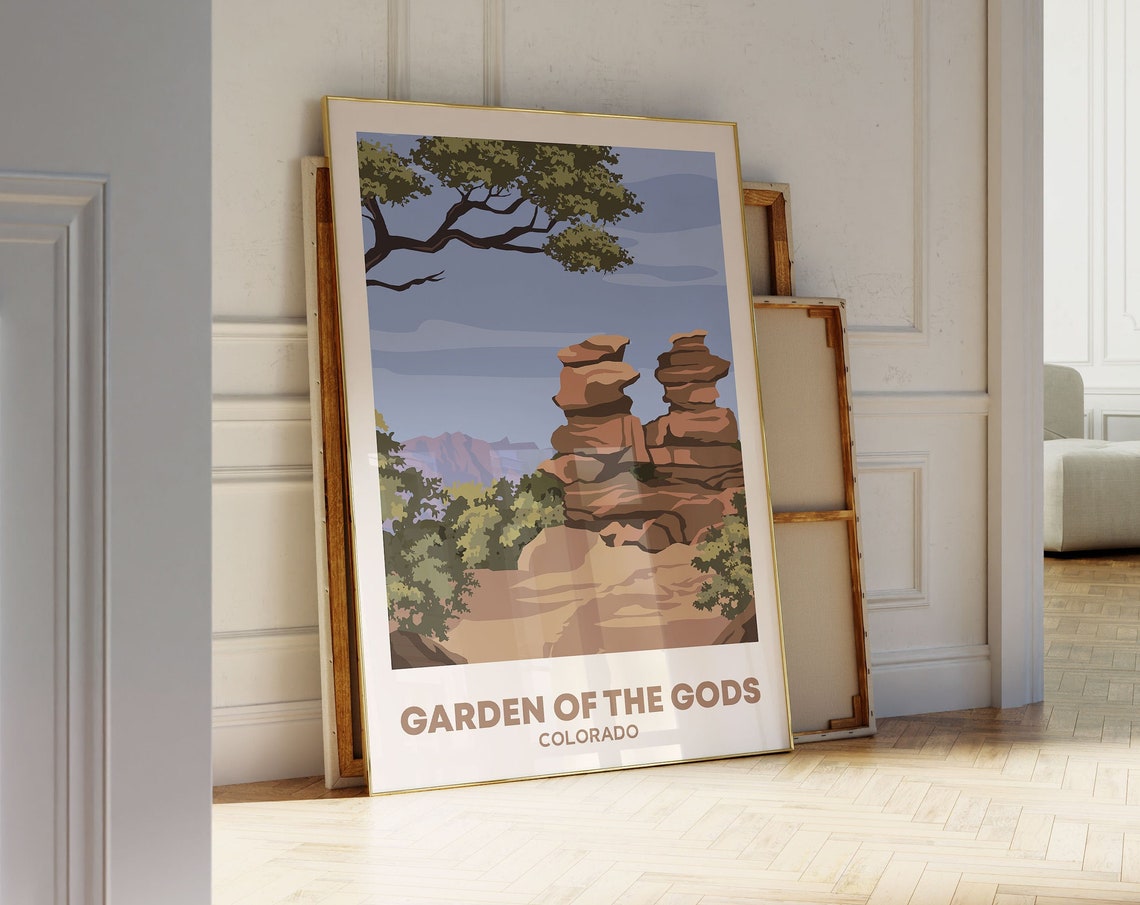 Garden Of The Gods Colorado Wall Art Traveller Gift Art Lovers Travel Market Wall Art Print Modern Travel Art Bedroom Living Room Poster