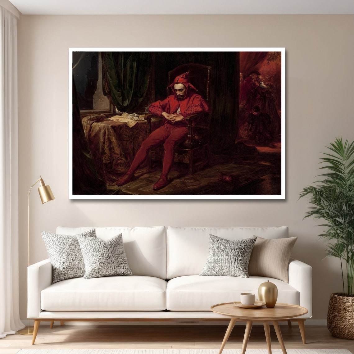 Matejko The Court Jester Stańczyk Red Costume Slumped Chair Poster - Image 6
