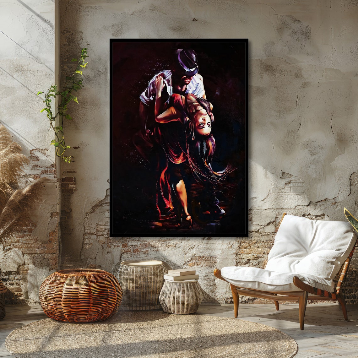 Passionate Tango Dance Art Romantic Couple Wall Decor Latin Dance Poster Wall Art Design Ready To Hang Decoration - Image 6