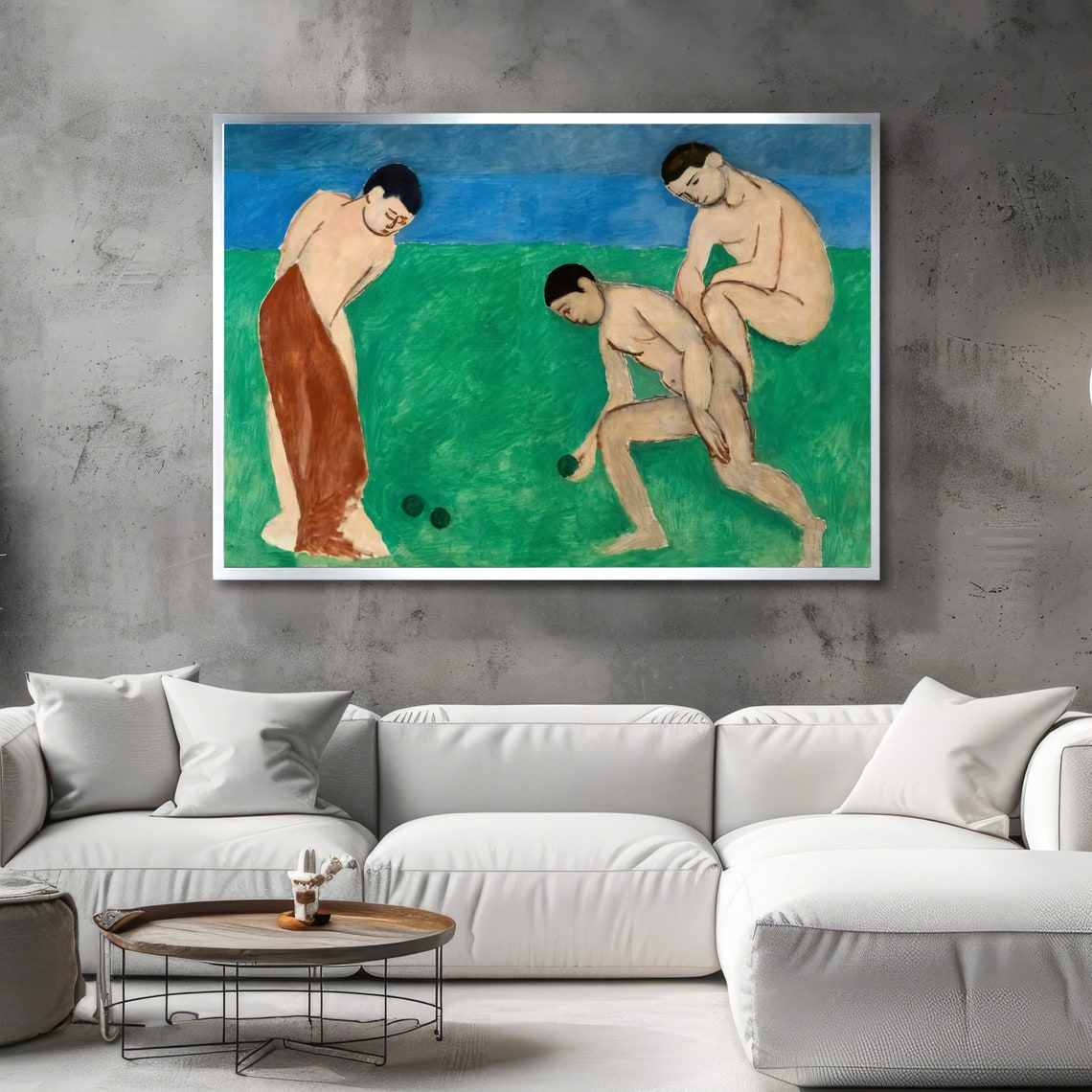 Bathers Playing Matisse Inspired Art Bold Abstract Print Modern Wall Art Ready To Hang Decoration - Image 5