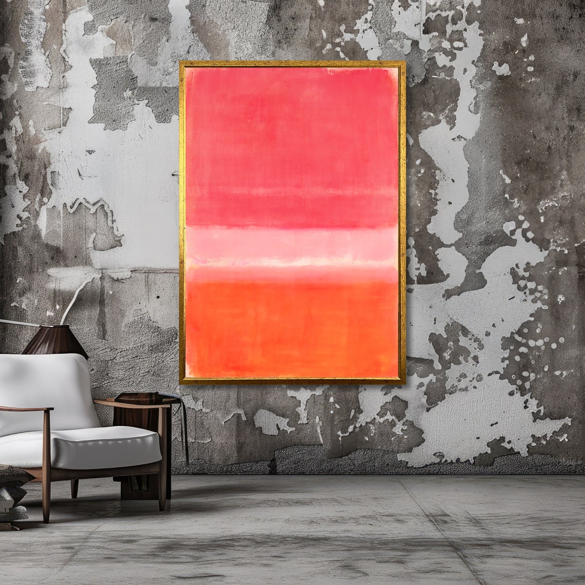 Passionate Sunset Rothko Inspired Abstract Ready To Hang Art - Image 3