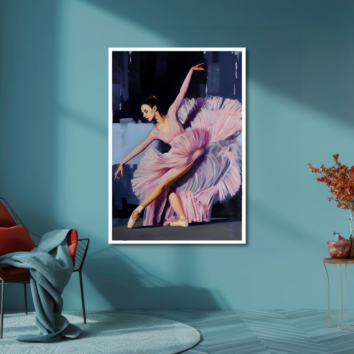 Graceful Ballerina Ballet Dancer Art Elegant Dance Poster Wall Art Design Ready To Hang Decoration - Image 6