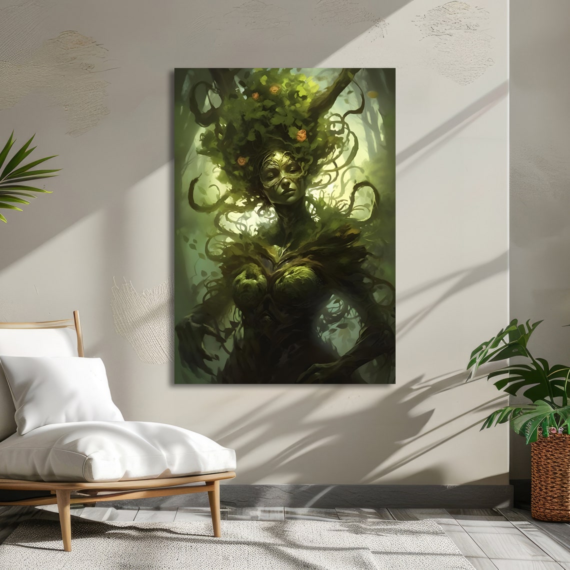 Enchanted Forest Guardian Mystical Nature Art Ready To Hang - Image 5