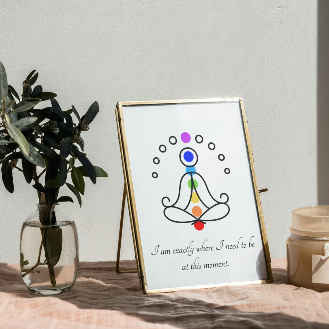Centered Being Yoga Poster, Chakra Alignment Art - Image 5