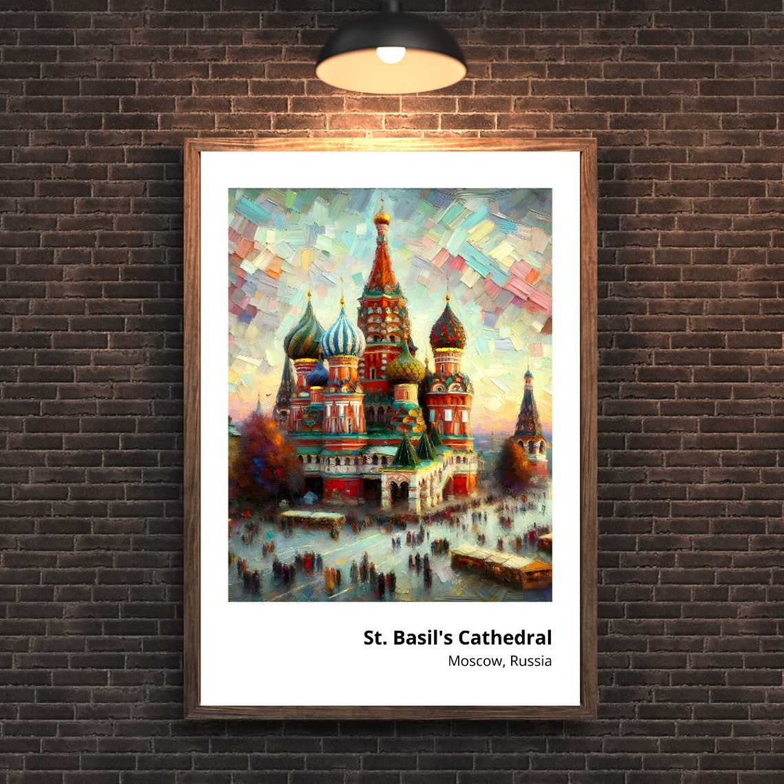 St Basils Cathedral Moscow Colorful Onion Domes Historic Poster - Image 3