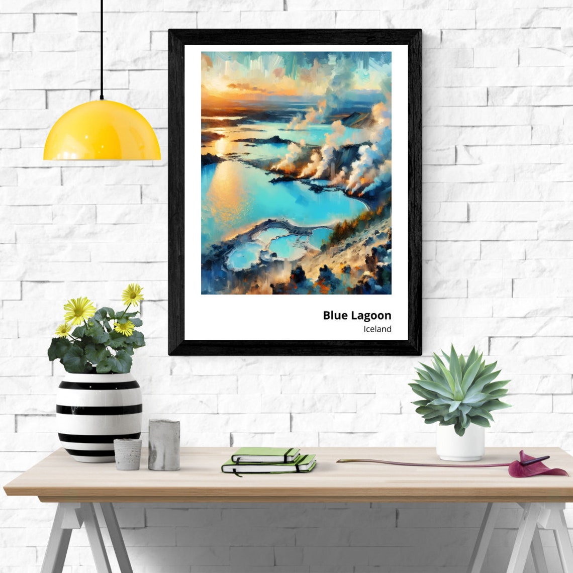 Blue Lagoon Iceland Steaming Turquoise Geothermal Pools Poster - Image 4