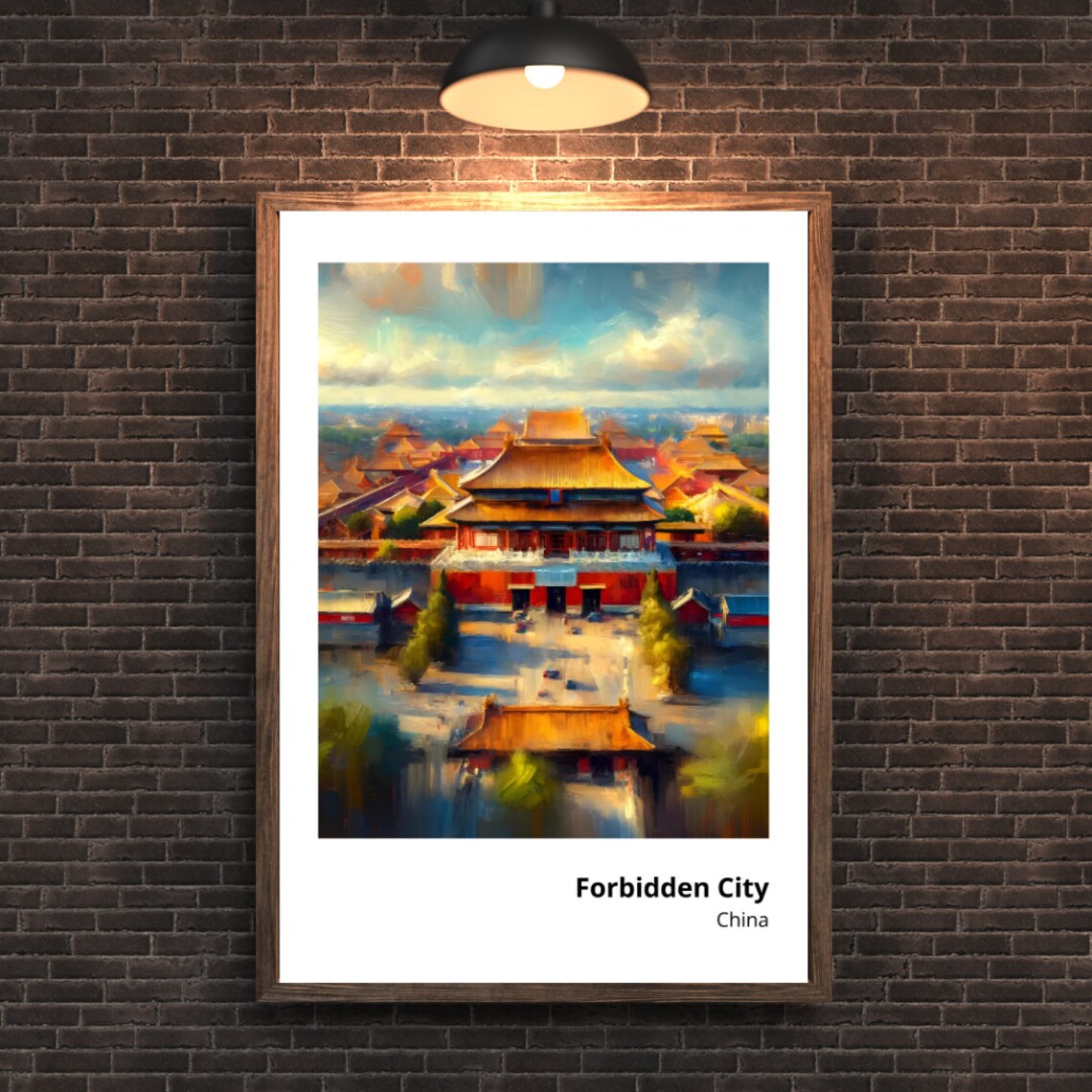 Forbidden City Beijing Golden Roofs Imperial Palace View Poster