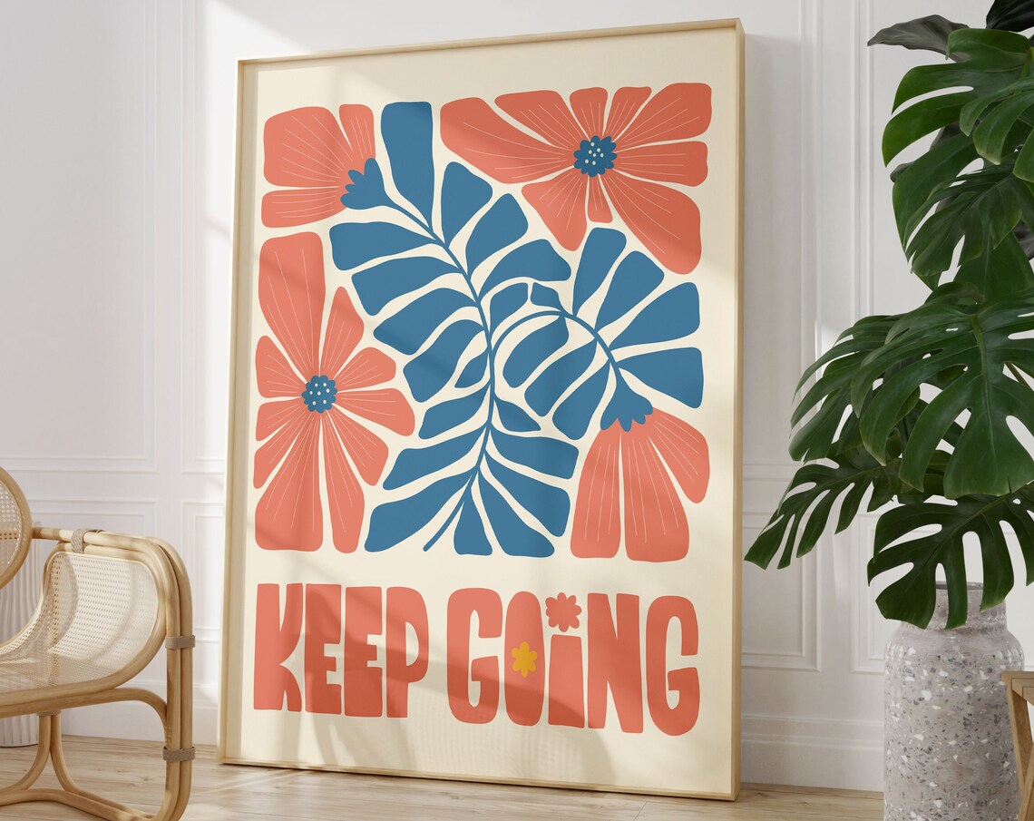 Colourful Flower Market, Matisse Watercolor Art Print