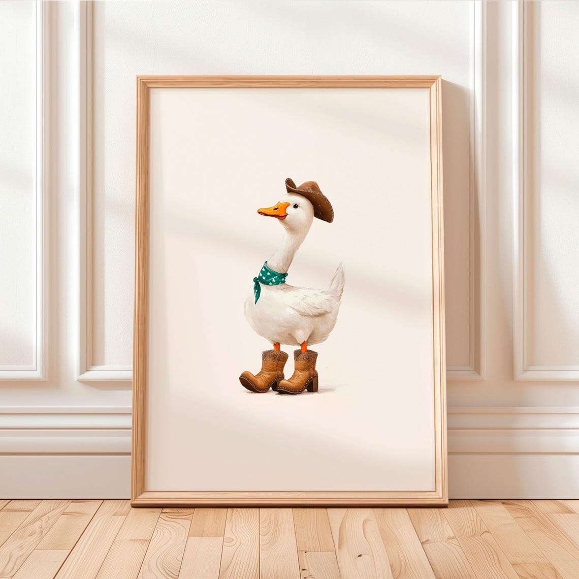 Cowboy Goose in a Hat Boots and a Bandana Western Decor Poster