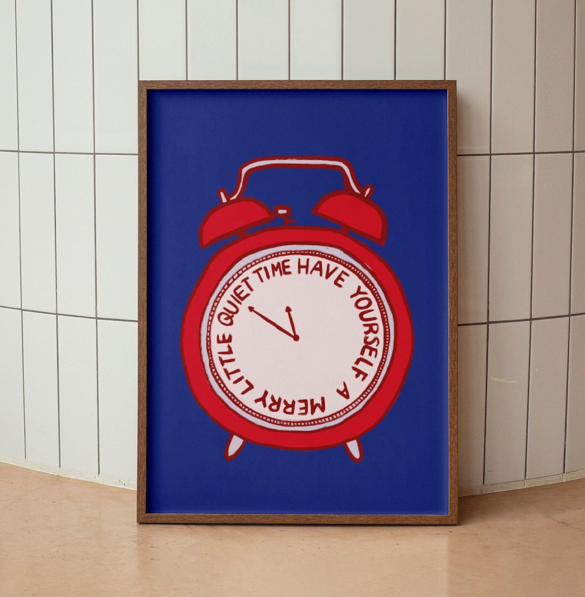 Merry Little Quiet Time Christian Clock Art Print