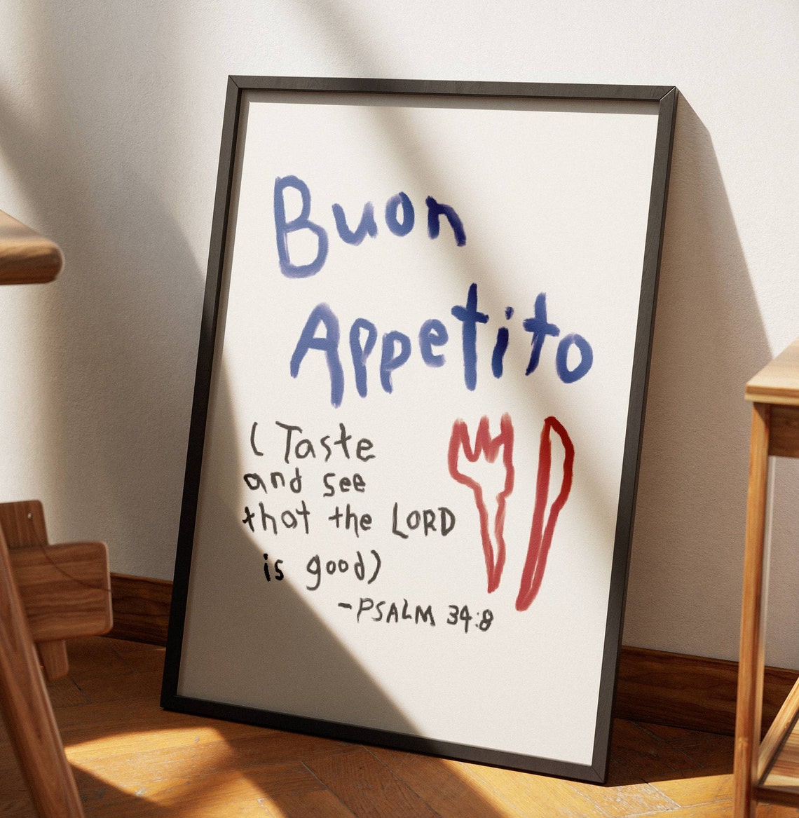 Buon Appetito Psalm 348 Taste And See The Lord Is Good Kitchen Poster - Image 2