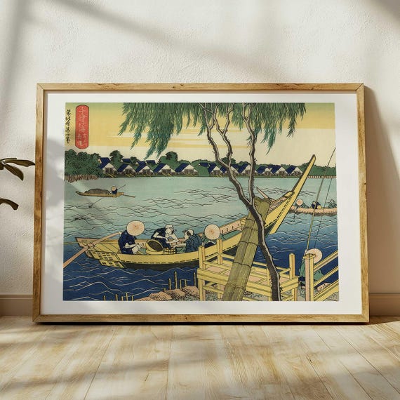 Katsushika Hokusai, Fishing in Miyato River Art Print