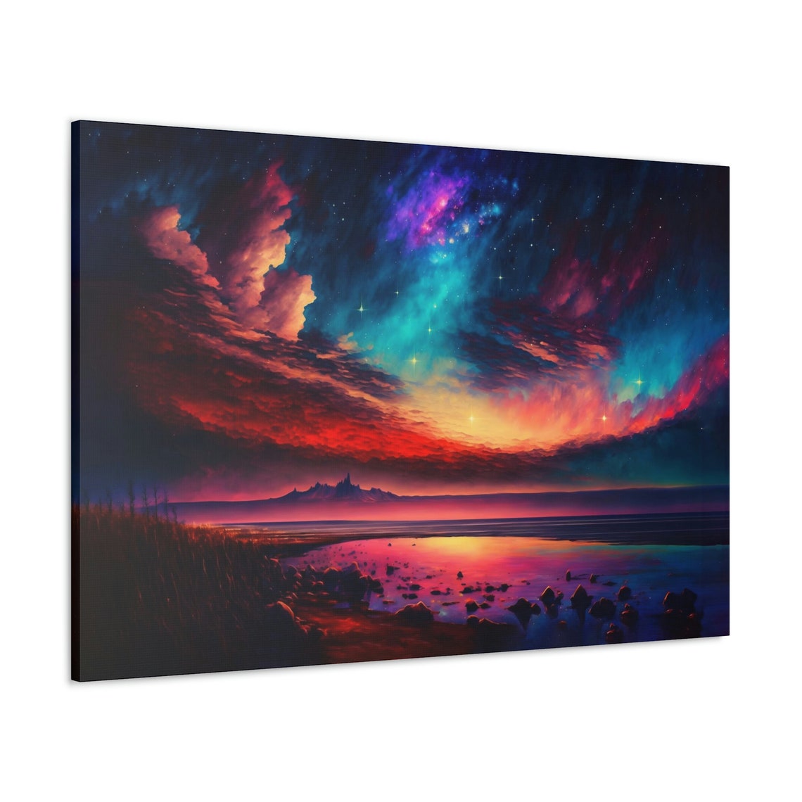 Distant Mountains Landscape Art Print - Image 3
