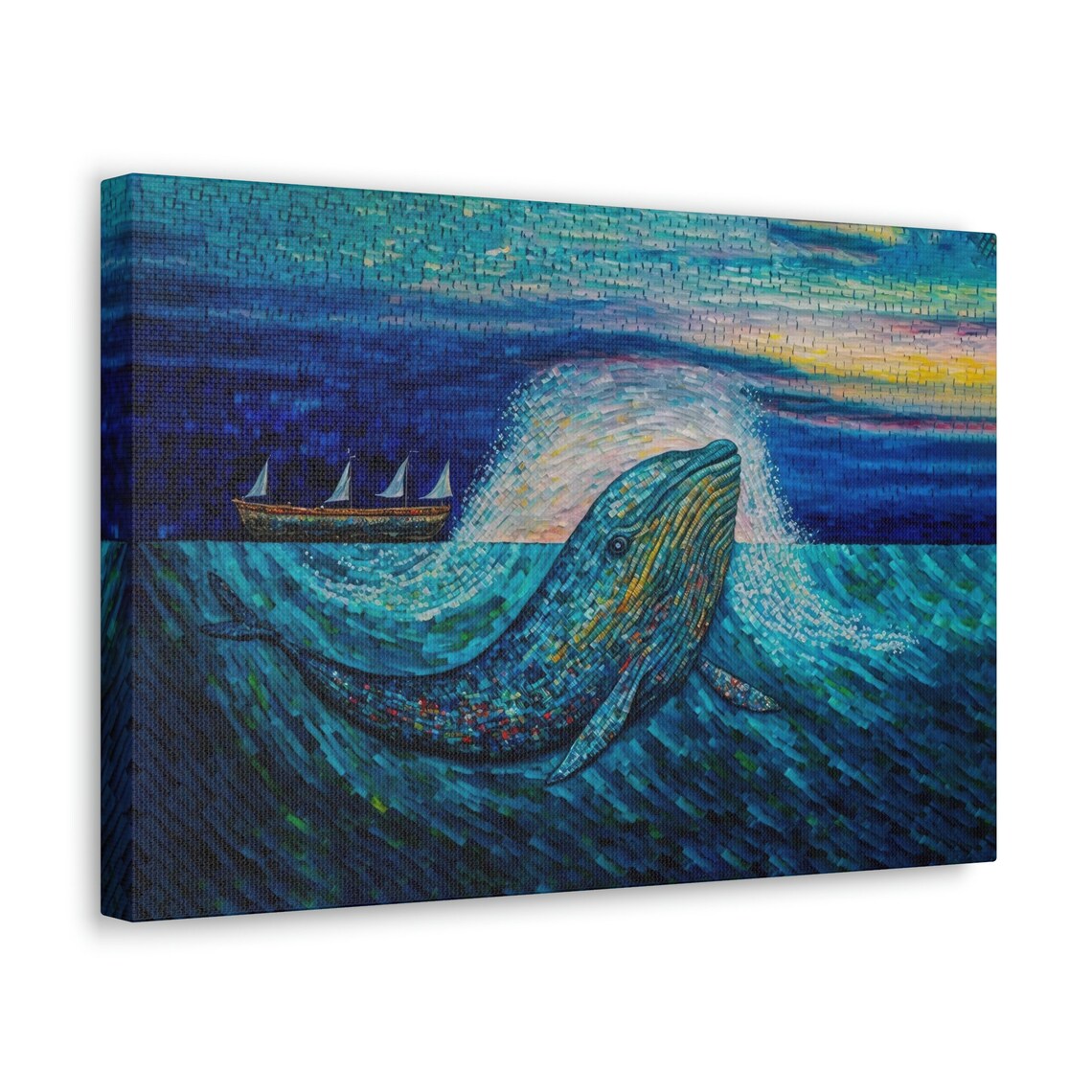 Whale Expressionism Art Print, Dramatic Style - Image 3