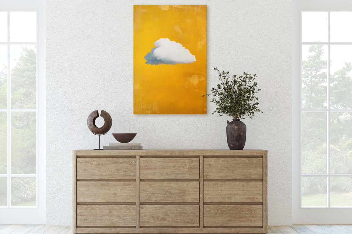 Cloud Art, Vintage Surreal Pop Art Poster - Image 3