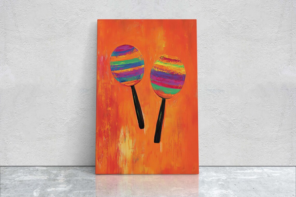 Maracas Art, Mexican Decor, Southwestern Art - Image 2