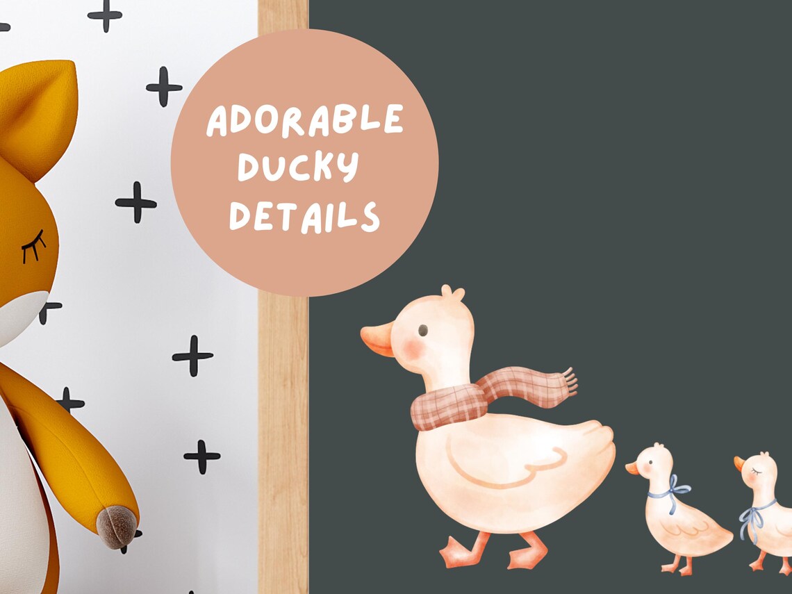 Duck Family Parade Nursery Poster Sweet Farm Animal Baby Room Decor - Image 4
