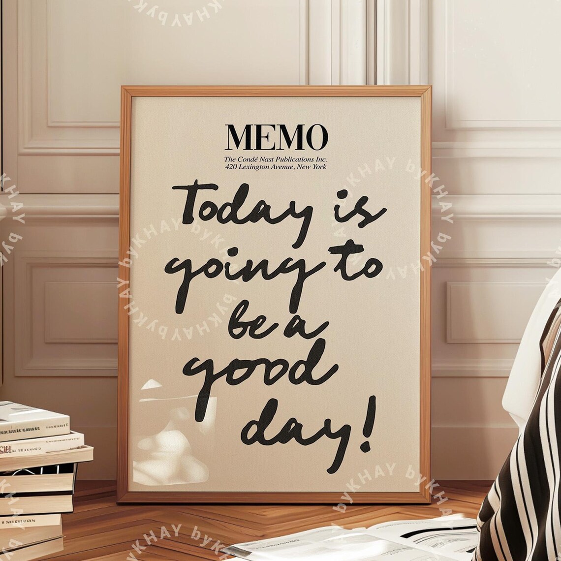 Good Day Memo Retro Preppy Wall Art Poster