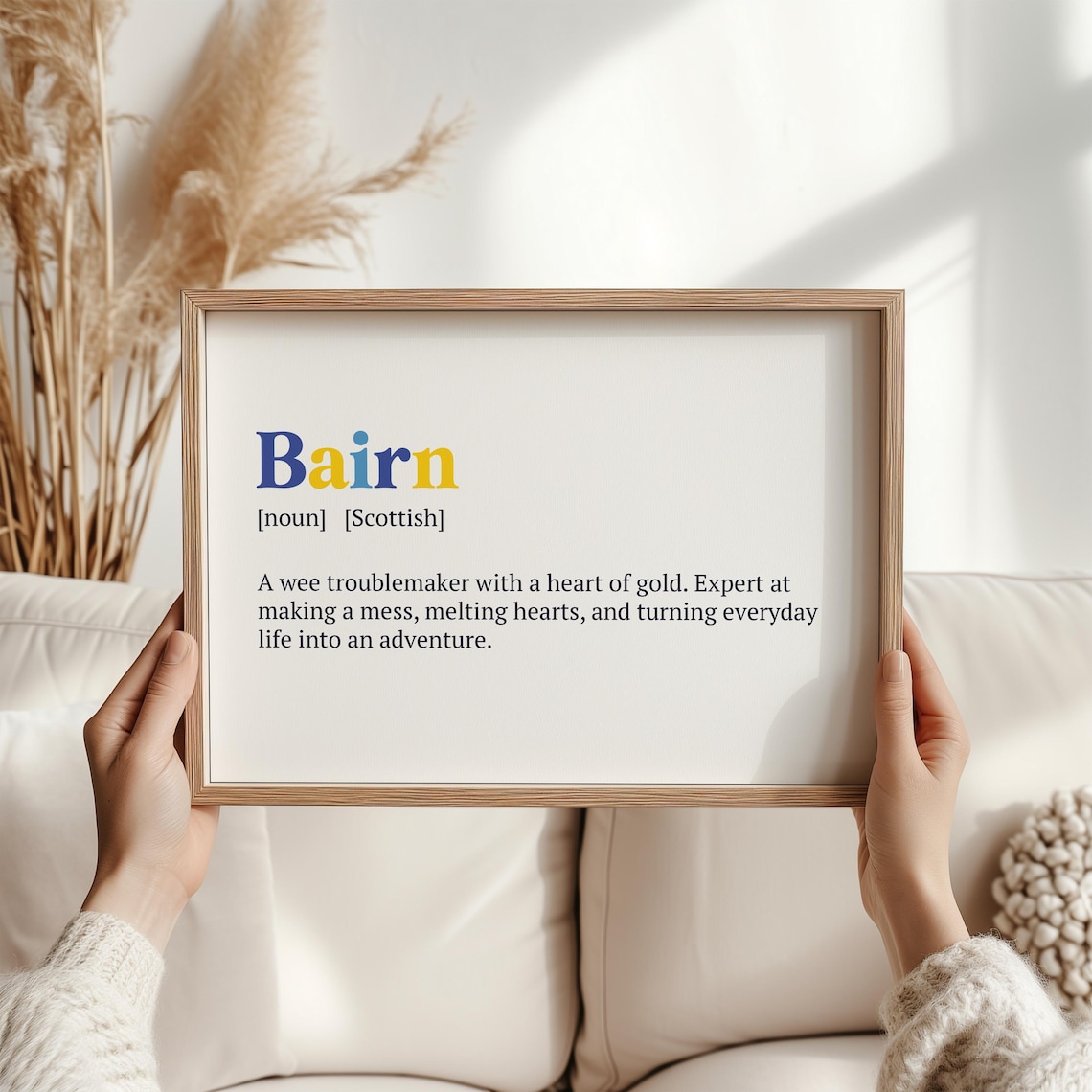Bairn Scottish Definition, Nursery Art Print