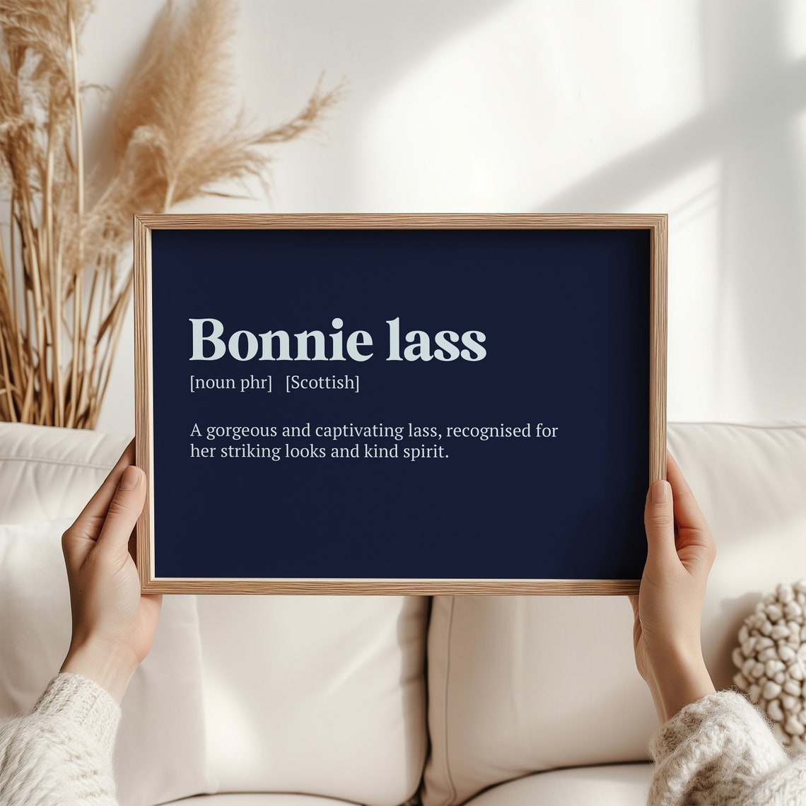 Bonnie Lass Print Scottish Art Gift For Girlfriend Or Mum Highland Wall Decor Beautiful Definition Poster Wall Art For Daughter - Image 3