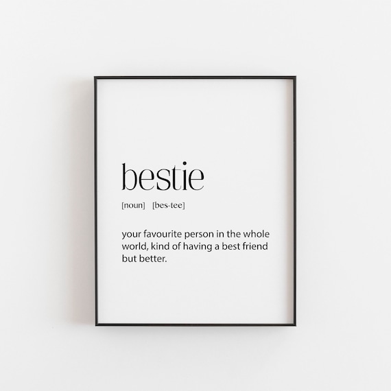Best Fiend Bestie Definition Gift Poster