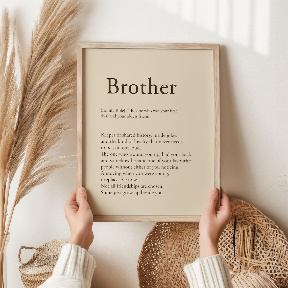 Brother Definition Print, Funny Birthday Gift