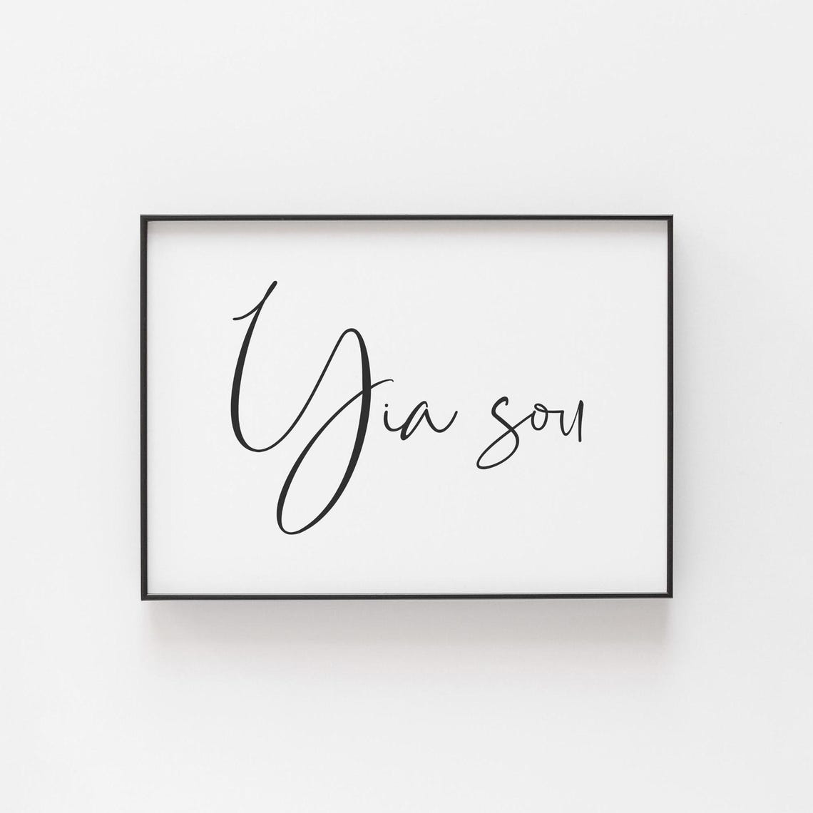 Yia Sou Greek Greeting Calligraphy Poster Handwritten Script Decor