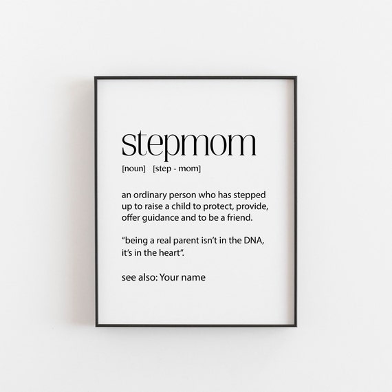 Personalized Stepmom Dictionary Gift Poster