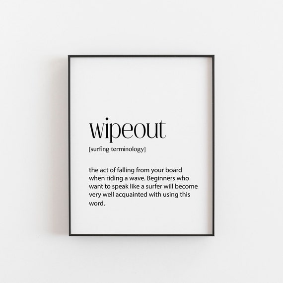 Wipeout Surfing Travel Poster, The Waves