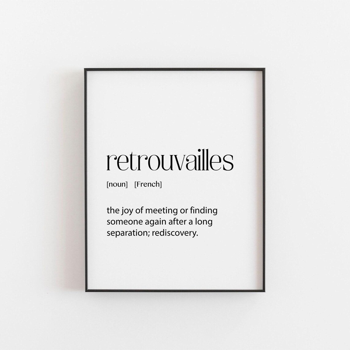 Retrouvailles French Definition Words Art Print