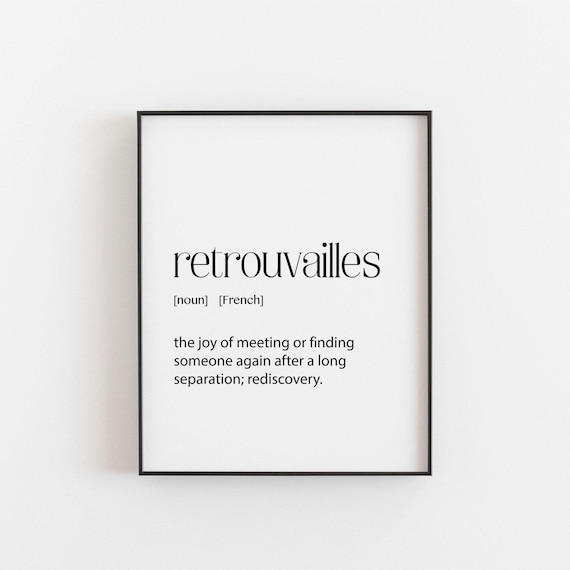 Retrouvailles French Definition Words Art Print