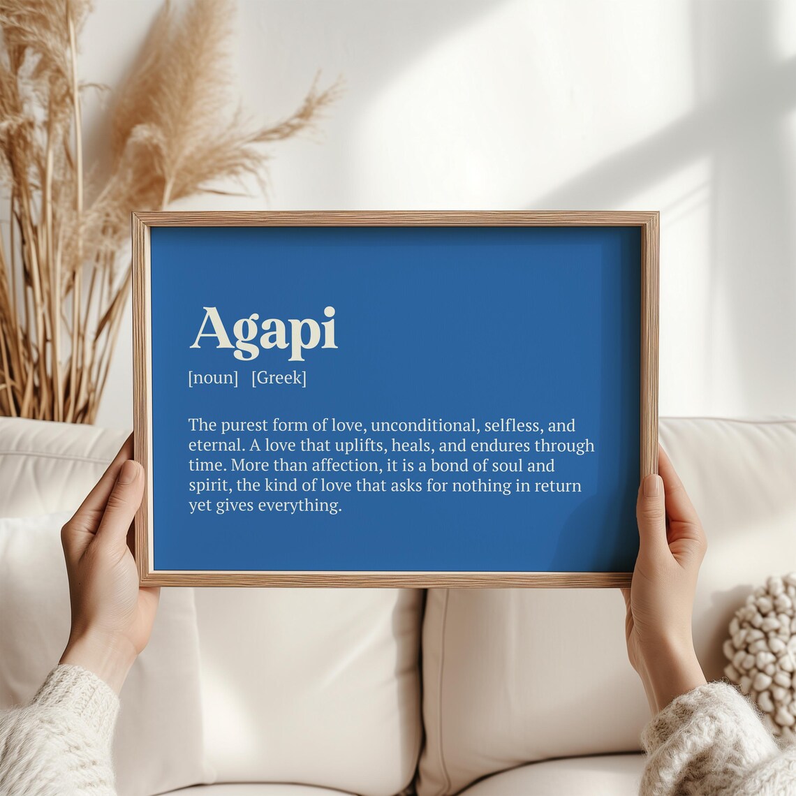 Agapi Greek Word, Love Definition Art Print