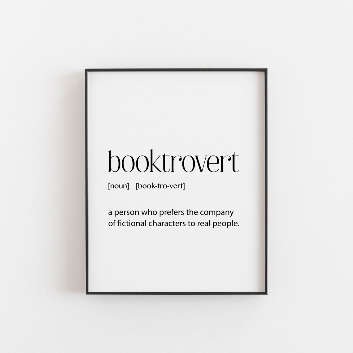 Booktrovert Definition Book Lover Gift, Bookish Quotes