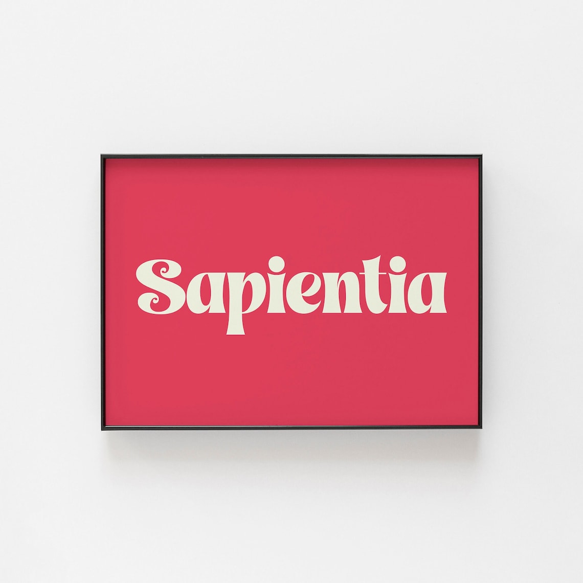 Sapientia Latin Quote Art Print, Library Decor