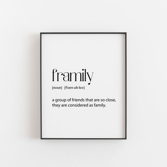 Best Friends Friendship Art Print, Family Definition
