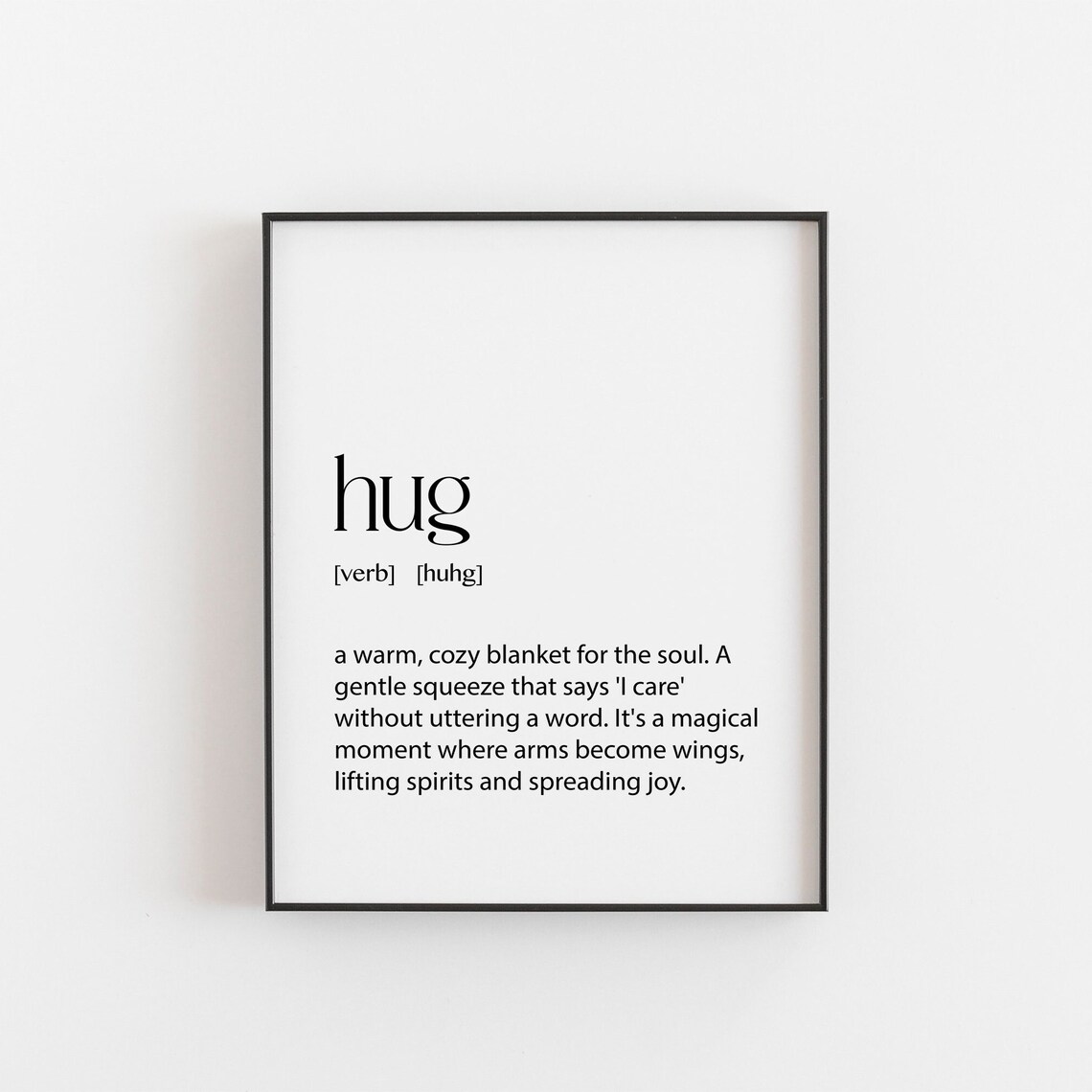 Heartwarming Hug Definition, Art Print for Mom