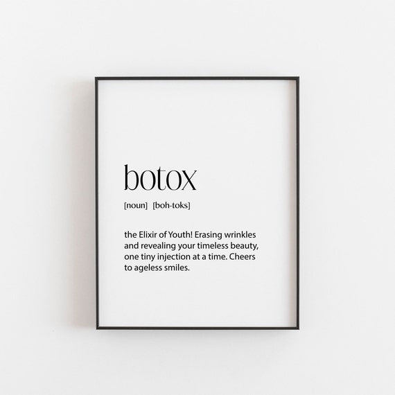 Botox Dictionary Print, Female Gift Art