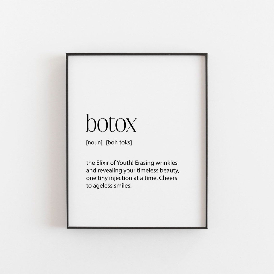 Botox Dictionary Print, Female Gift Art