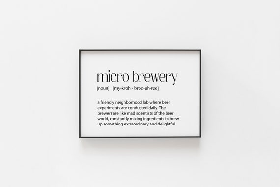Beer Lover Gift Micro Brewery Definition Beer Gift Beer Poster Beer Print Beer Wall Art Beer Decor Man Cave Decor Craft Beer Gifts