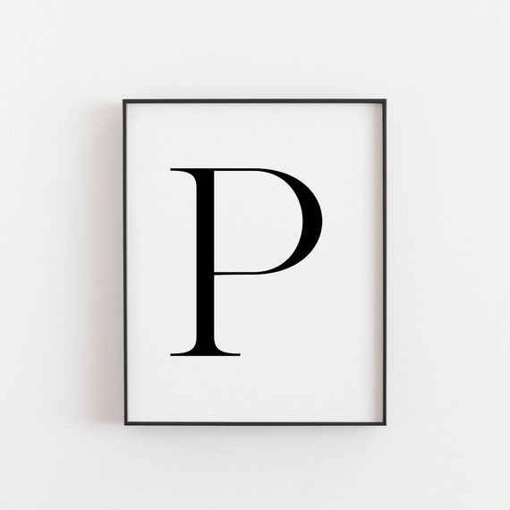 Letter P Nursery Initial Art Print Poster