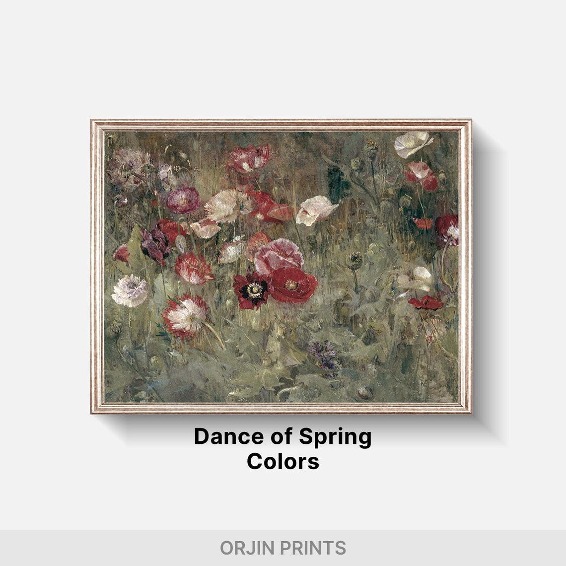 Poppy Field Impressionist Painting Red Poppies Blooming Meadow Poster - Image 2